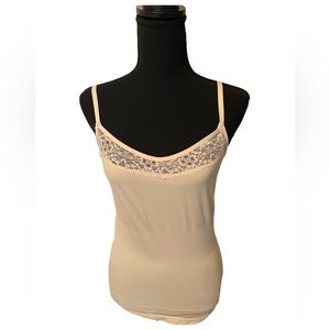 Yummie by Heather Thomson Lace Trimmed V-Neck Camisole, NWOT L/XL